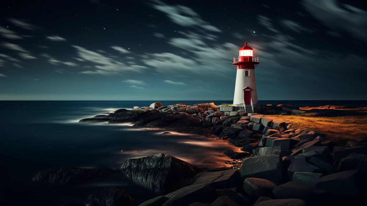 Lighthouse in the night